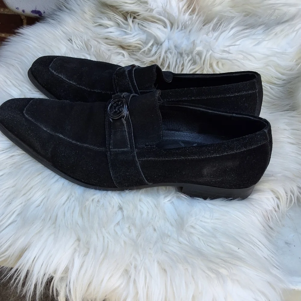 Stacy Adams‎ Black suede stylized loafers 11.5